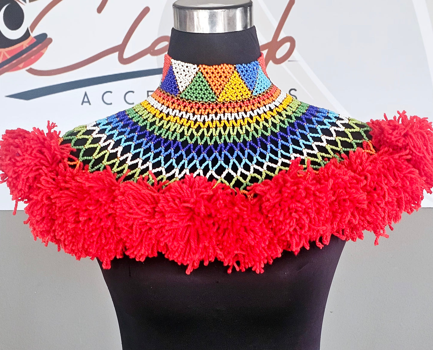 Fluffy Beaded Cape