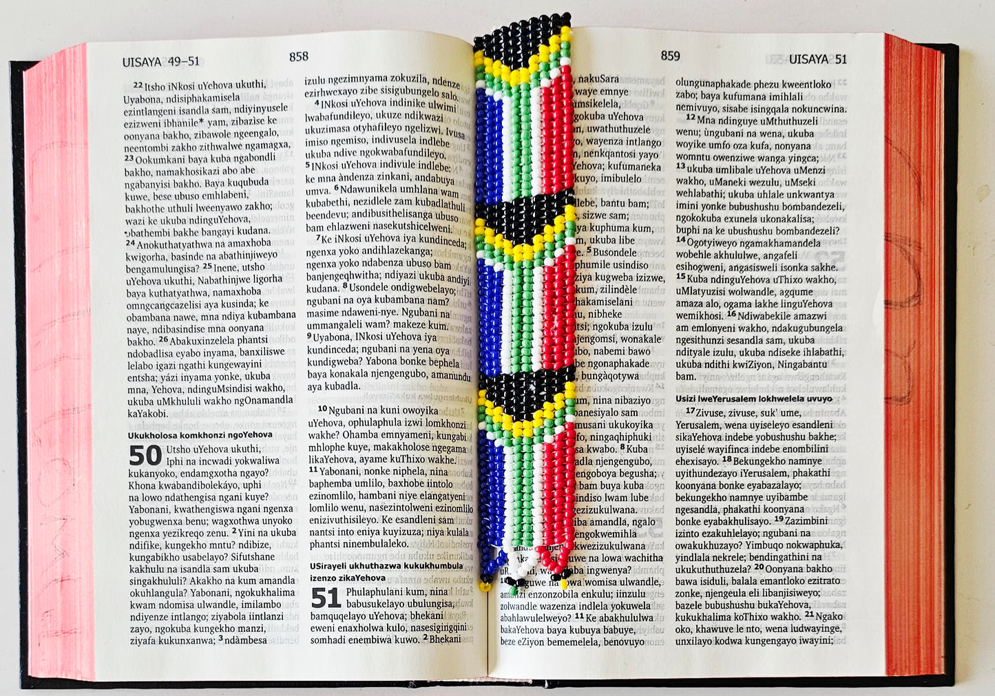 African Beaded Bookmark