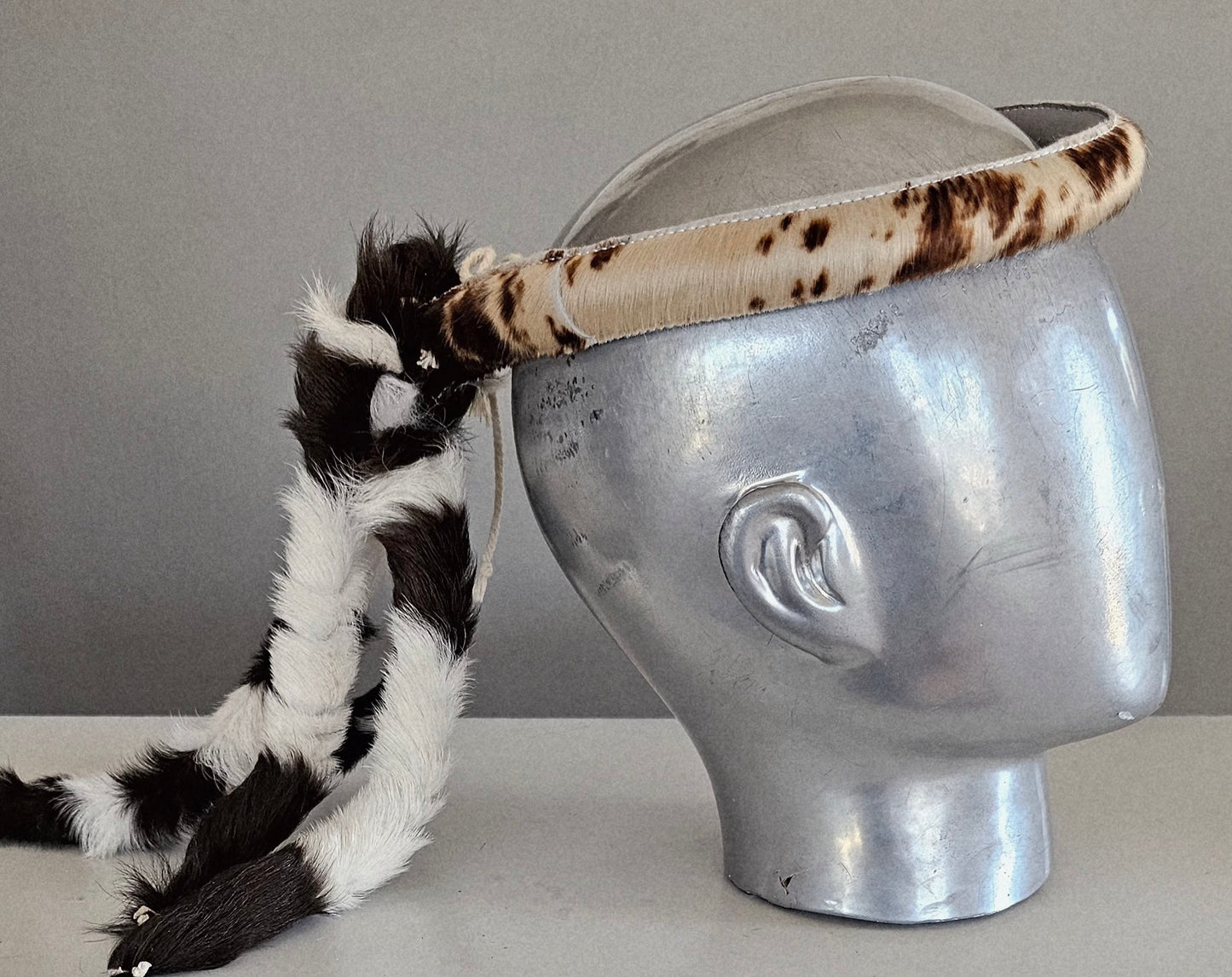 Umqhele Zulu Headgear 4 tales Cow Skin