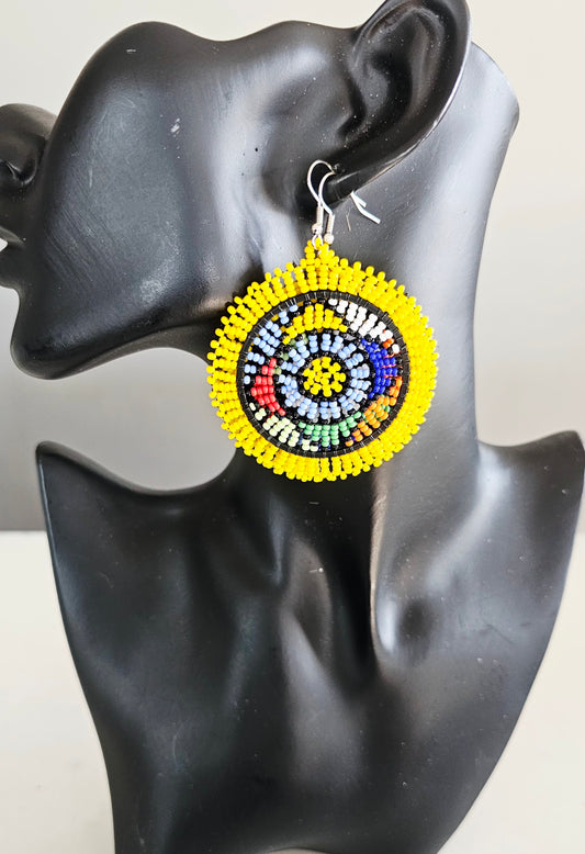 Zulu Disc Circle Earrings