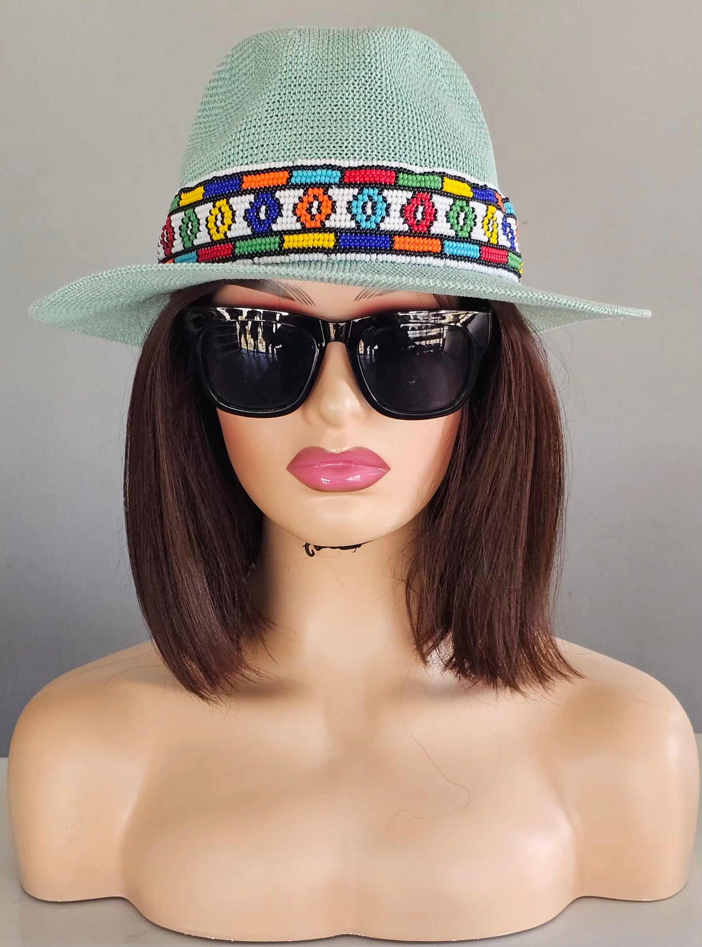 Beaded Straw Hat