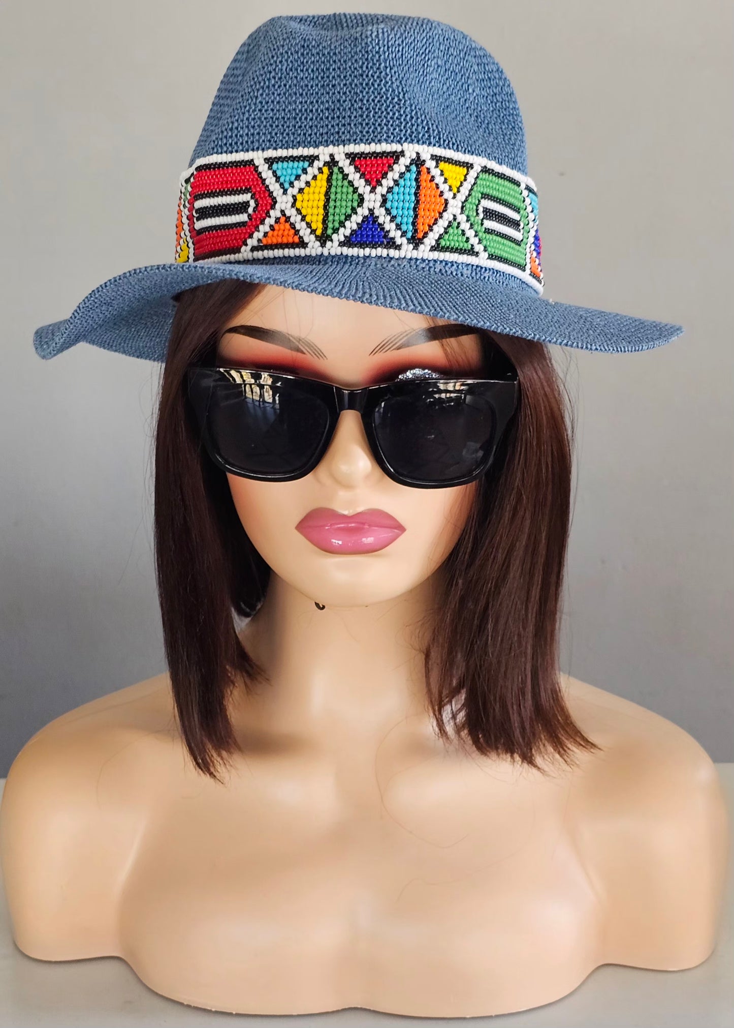 Beaded Straw Hat