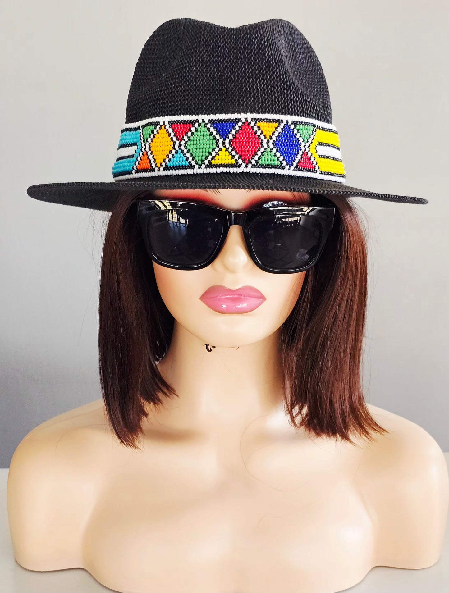 Beaded Straw Hat