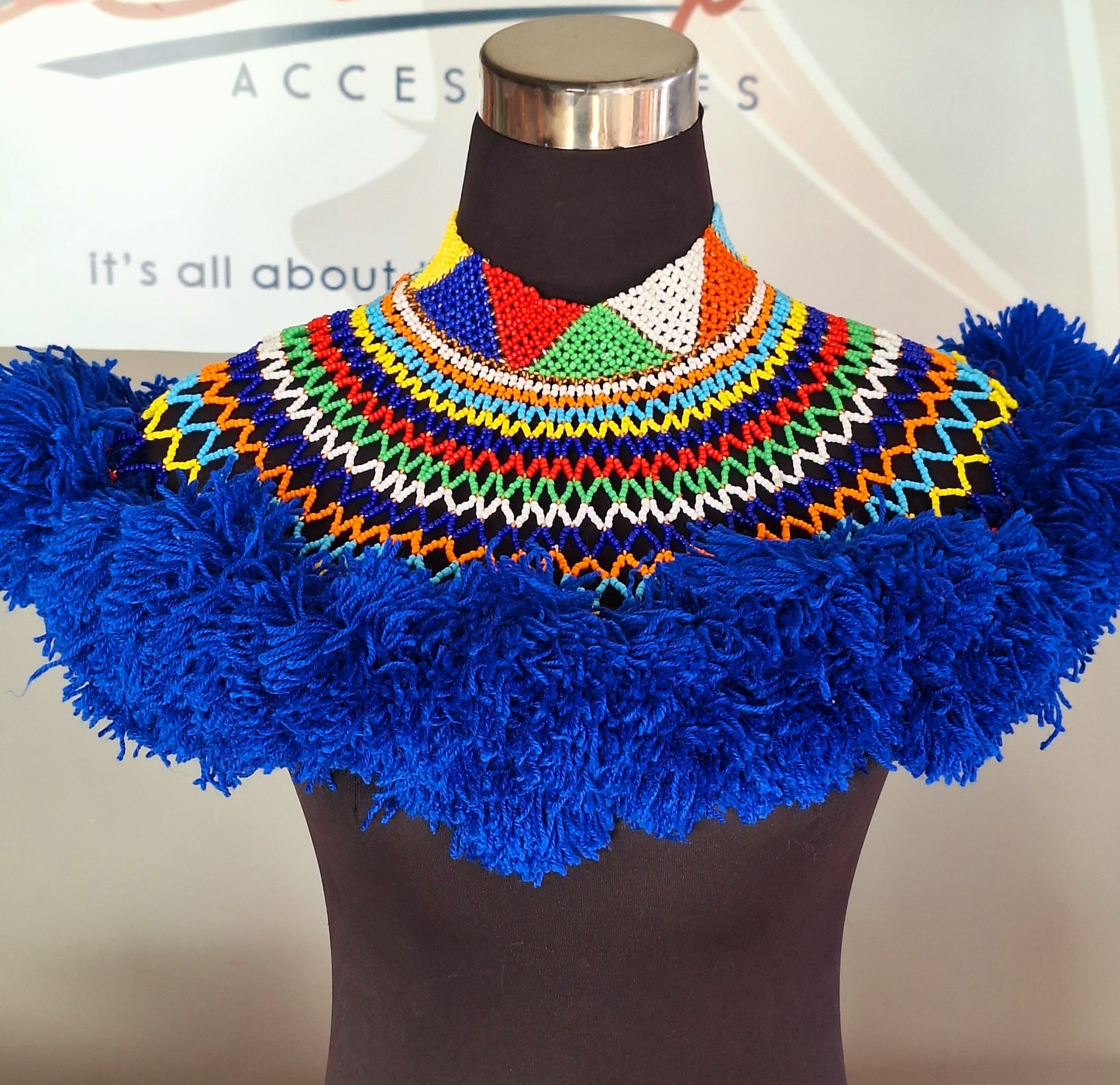 Fluffy Beaded Cape