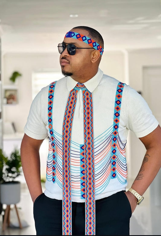 Ndlovu Men's Beaded Vest