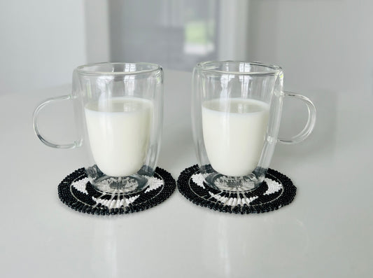6x Beaded Coaster Set